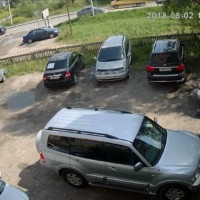2Мп аналоговая уличная камера на парковке Калининград